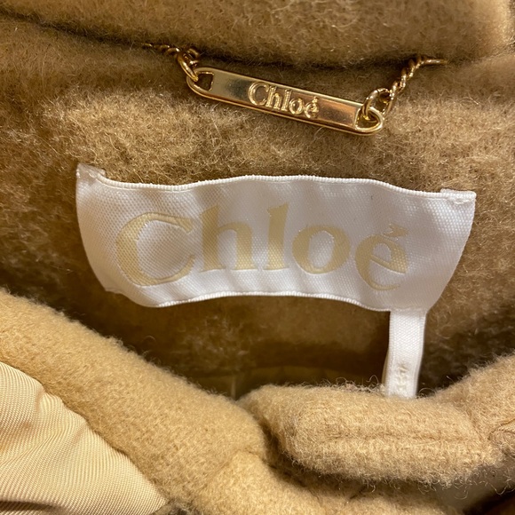 Chloe coat virgin wool mohair wool camel color Sz 42 - Picture 5 of 14